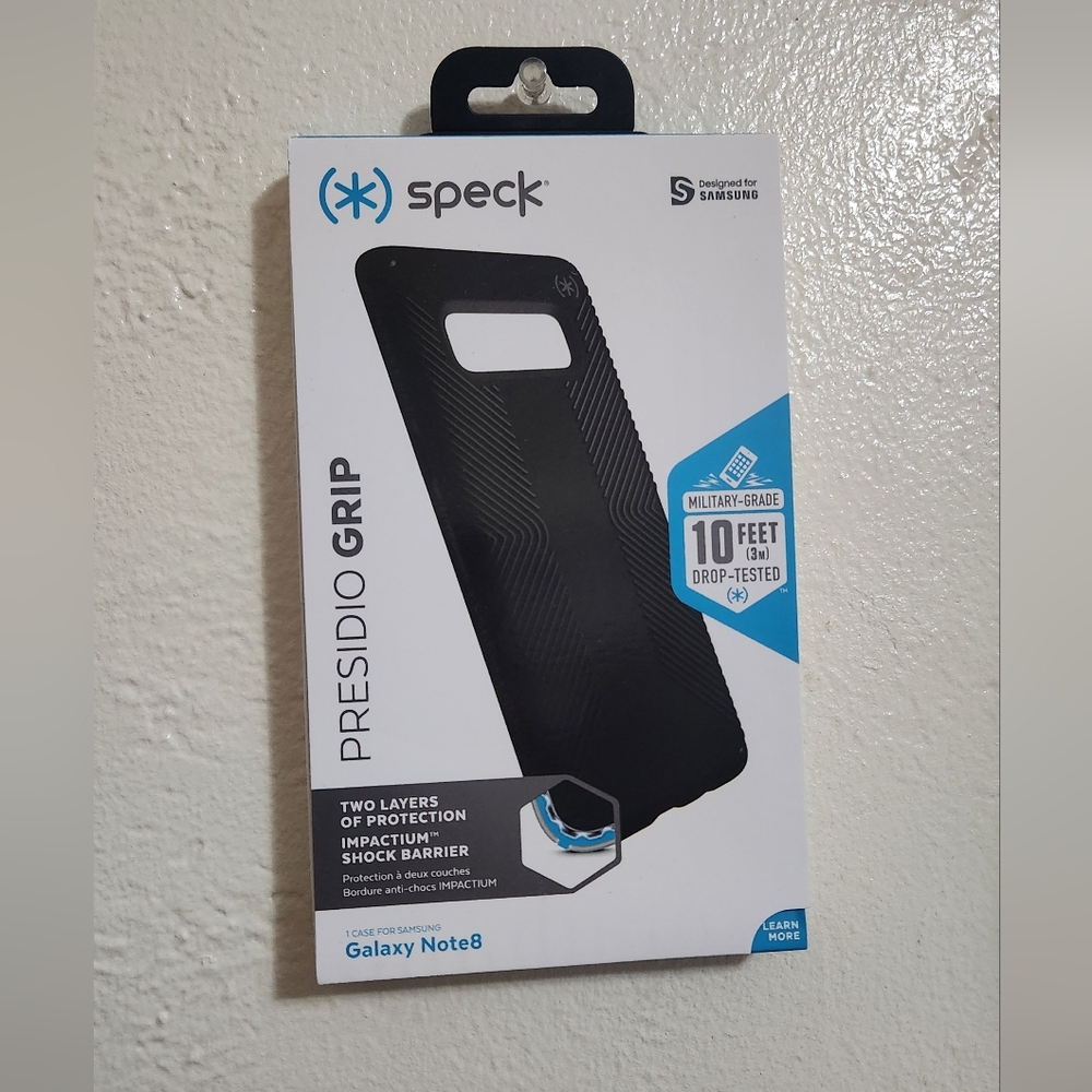 Speck Presidio Grip Black Case for Galaxy Note8